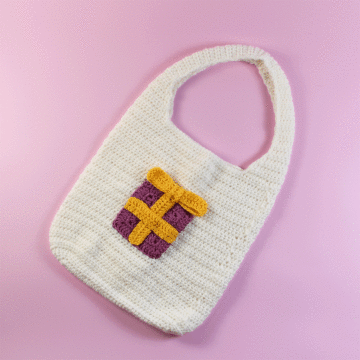 Gift Bag Crochet Pattern Kit in WoolBox Imagine Classic Anti-Pilling DK by Zoe Potrac