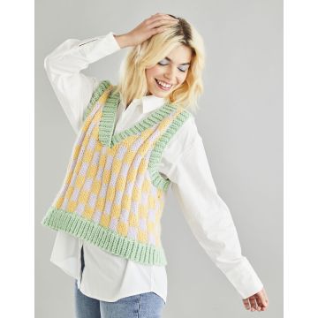 Knitting Pattern Download Sweater Vest in Bonus Chunky 10599 32in to 54in