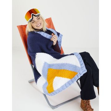 Knitting Pattern Download Snow Cap Throw in Bonus Super Chunky 10624 One Size