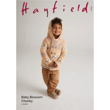 Hayfield Blossom Chunky Grow Your Own Duffle Coat 5566 Knitted Pattern PDF  