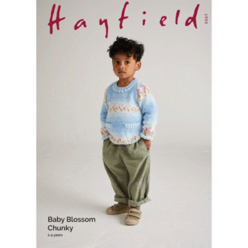 Hayfield Blossom Chunky Seed Pocket Sweater 5567 Knitted Pattern Download  