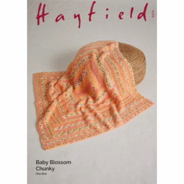 Hayfield Blossom Chunky Little Buds Blanket 5574 Knitted Pattern Download  