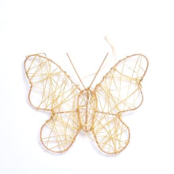 Wire Hanging Butterfly Gold 10cm