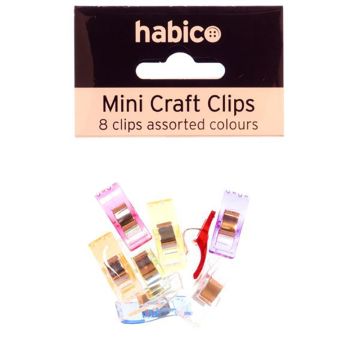 Pack of Mini Craft Fabric Clips Assorted 2.5cm x 8pcs