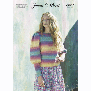 James C. Brett Shhh DK 817 Sweater Knitting Pattern Kit