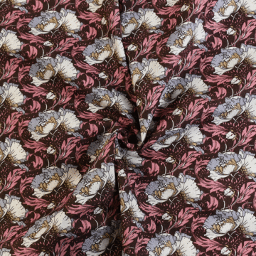 Windswept Floral Cotton Poplin Fabric 2 Pink 148cm