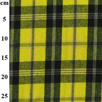 Wool Check Fabric Yellow 148cm