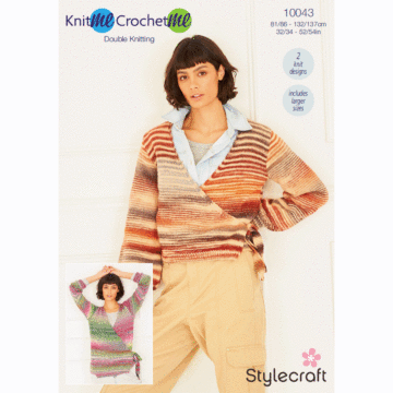 Stylecraft Knit Me Crochet Me DK Ladies Cardigan 10043 Knitting Pattern PDF  