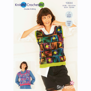 Stylecraft Knit Me Crochet Me DK Ladies Tank Top 10044 Crochet Pattern PDF  