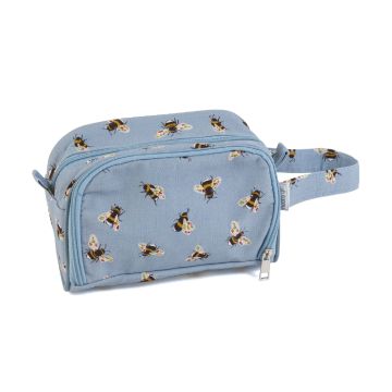 Crochet Bag with Side Pocket Blue Bee Blue 12cm x 22cm x 13cm