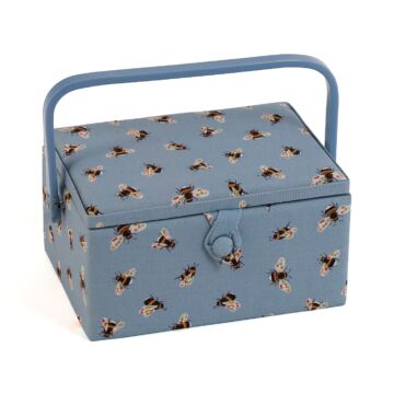 Sewing Box Blue Bee Blue 18.5cm x 25.5cm x 14.5cm