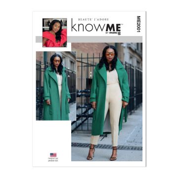 Know Me Sewing Pattern 2001 (M1) Women's Coat & Trousers by Beauty J'adore 10-18