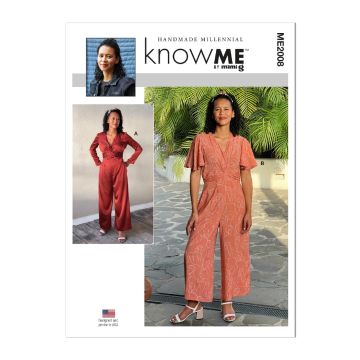 Know Me Sewing Pattern Misses' Women's Jumpsuit Handmade Millennial 2008 10-18