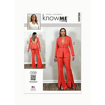 Know Me Sewing Pattern 2065 (H5) Misses Blazer and Pants by Erica Bunker  6-14