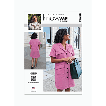 Know Me Sewing Pattern 2068 (Y5) Misses Shirt Dress by Lydia Naomi  18-26