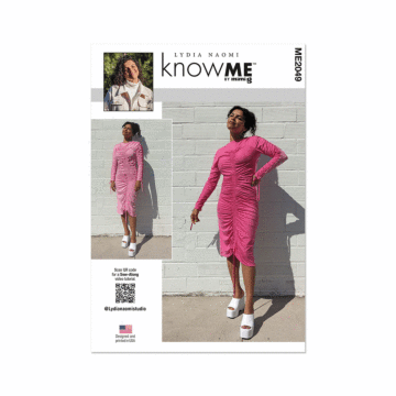 Know Me Sewing Pattern 2049 (Y5) Misses' Reversible Knit Dress by Lydia Naom  18-20-22-24-26
