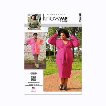 Know Me Sewing Pattern 2050(W3)Misses' & Women Knit Dress-Aaronica B. Cole  30W-32W-34W-36W-38W
