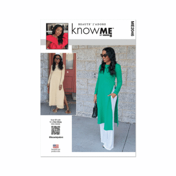 Know Me Sewing Pattern 2046 (K5) Misses' Knit Dress Woven Pants  8-10-12-14-16