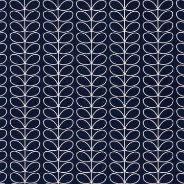 Orla Kiely Linear Stem Curtain Fabric Whale 140cm