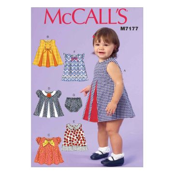 McCall's Sewing Pattern Infants Dresses and Panties//M7177//All Sizes M7177 All Sizes