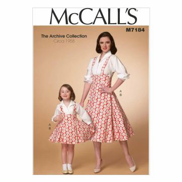 McCall's Sewing Pattern Misses' Childrens Girls Top and Jumper//M7184//S-XL M7184 S-XL