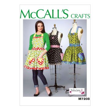McCall's Sewing Pattern Misses' Aprons and Petticoat//M7208//XS-XL M7208 XS-XL