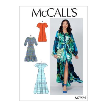 McCalls Sewing Pattern 7925 (E5) - Misses Dresses 14-22 M7925E5 14-22