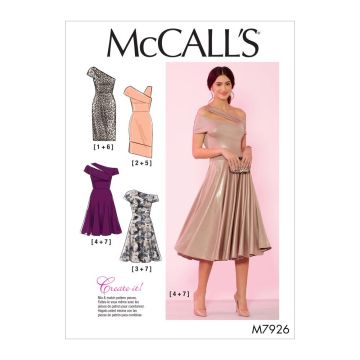 McCalls Sewing Pattern Womens Special Occasion Dresses M7926RR 18W-24W