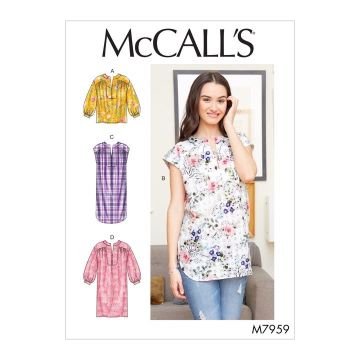 McCalls Sewing Pattern 7959 (E5) - Misses Top Tunic & Dresses 14-22 M7959E5 14-22