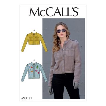 McCalls Sewing Pattern 8011 (Y) - Misses Jackets XS-M M8011Y XS-M