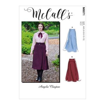 McCalls Sewing Pattern 8071 (D5) - Misses Historical Skirt 12-20 M8071D5 12-20