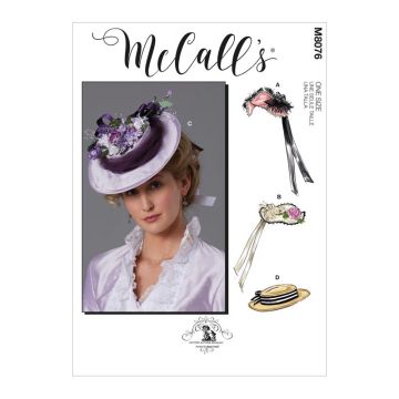 McCalls Sewing Pattern 8076 (A) - Historical Hats One Size M8076OSZ One Size