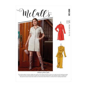McCalls Sewing Pattern 8139 (F5) - Marcey Misses Dresses 16-24 M8139F5 16-24