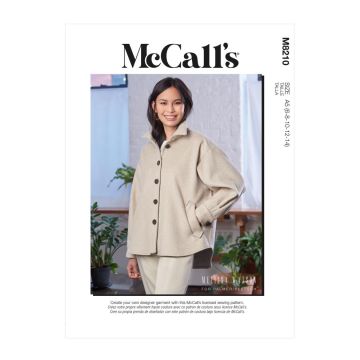 McCalls Sewing Pattern 8210 (F5) - Misses Jacket 16-24 M8210F5 16-24