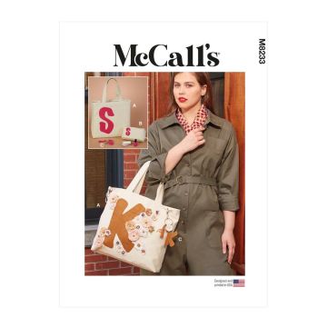 McCalls Sewing Pattern 8233 (OS) - Tote, Case & Key Ring One Size M8233OS One Size