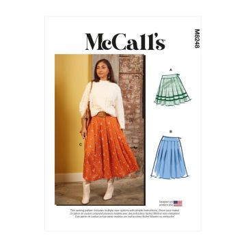 McCalls Sewing Pattern 8248 (F5) - Misses Skirts 16-24 M8248F5 16-24