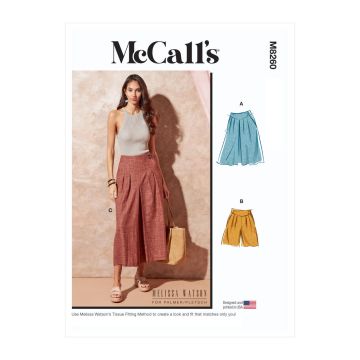 McCalls Sewing Pattern 8260 (F5) - Misses Skirt Shorts & Pants 16-24 M8260F5 16-24