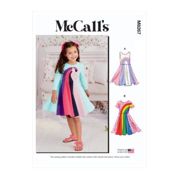McCalls Sewing Pattern 8267 (A) - Childrens Knit Dresses 2-6 M8267A 2-6