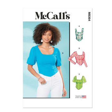 McCall's Sewing Pattern M8364 (A5) Misses Knit Corset Tops  6-14