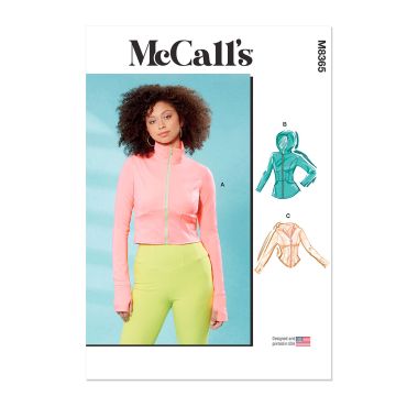 McCall's Sewing Pattern M8365A (X5) Misses Knit Corset Style Jacket  4-12