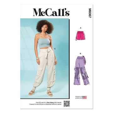 McCall's Sewing Pattern M8367 (A) Misses Pants and Shorts  XS-XXL