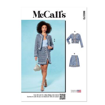 McCall's Sewing Pattern M8370 (F5) Misses Jacket and Skirt  16-24