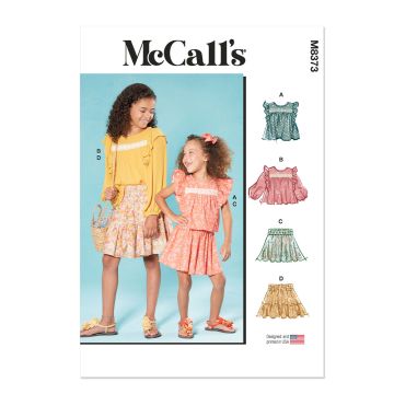 McCall's Sewing Pattern M8373 (CCE) Children's and Girls Top and Skirt  3-6