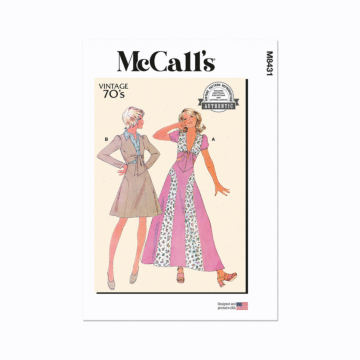 McCall's Sewing Pattern 8431 (Y5) Misses' Top and Skirt  18-20-22-24-26