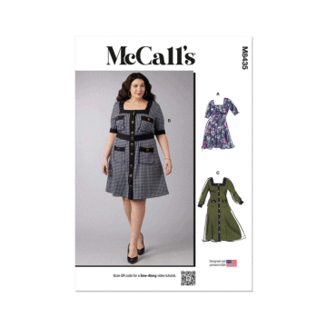 McCall's Sewing Pattern 8435 (W2) Women's Knit Dresses  20W-22W-24W-26W-28W