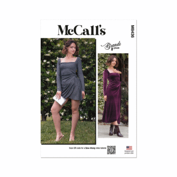 McCall's Sewing Pattern 8436 (U5) Misses Knit Dress Brandi Joan  16-18-20-22-24
