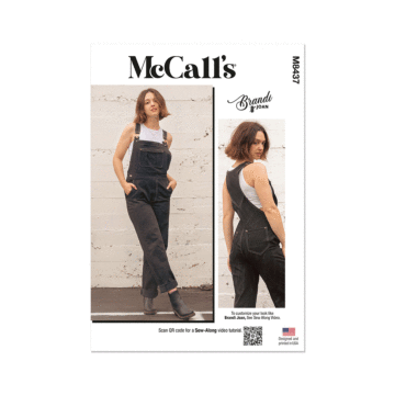 McCall's Sewing Pattern 8437 (U5) Misses Overalls by Brandi Joan  16-18-20-22-24