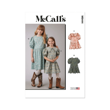 McCall's Sewing Pattern 8444 (K5) Children's and Girls' Dresses  7-8-10-12-14