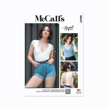 McCall's Sewing Pattern 8407 (Y5) Misses Knit Bodysuit Joan  18-20-22-24-26