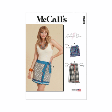 McCall's Sewing Pattern 8409 (H5) Misses' Wrap Skirts  6-8-10-12-14